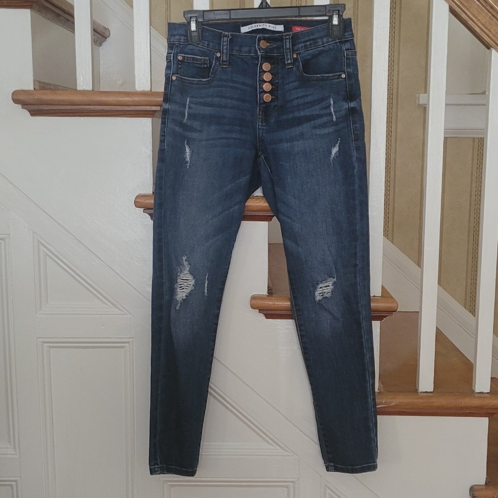 RARE CELEBRITY PINK The Glam Skinny Blue Jeans Size 3/26
